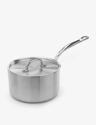 3-ply stainless steel saucepan with lid 18cm