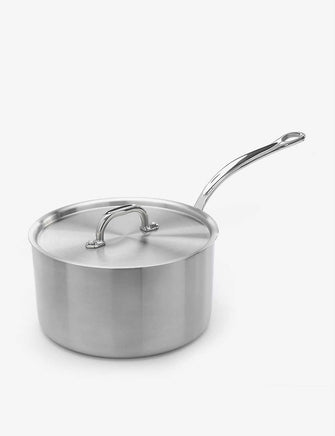 3-ply stainless steel saucepan with lid 20cm