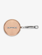 Copper Induction chef's saucepan with lid 16cm