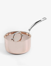 Copper Induction chef's saucepan with lid 16cm