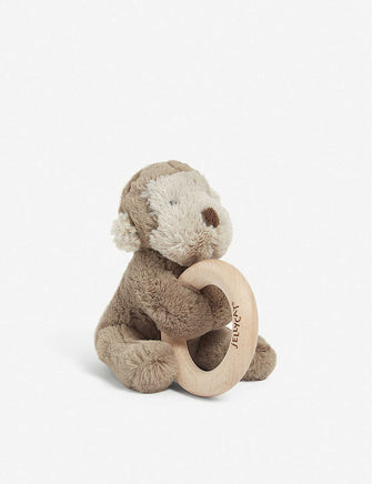 Shooshu Monkey wooden ring soft toy 14cm