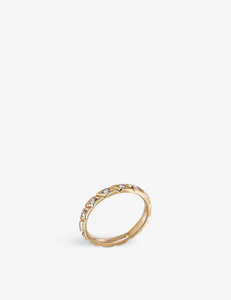 Torsade 18ct rose-gold and diamond ring