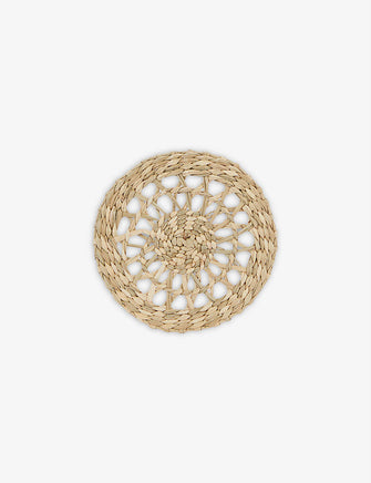 Seagrass woven coasters set of four