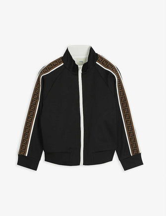 Logo-print woven track top 4-14 years