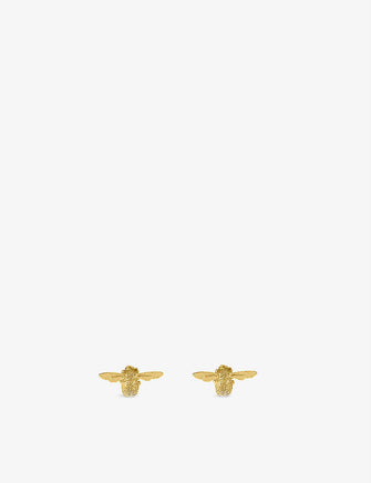 Alex Monroe Teeny Weeny Bumblebee 18ct gold stud earrings
