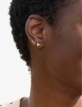 Alex Monroe Teeny Tiny Garden Key 18ct yellow-gold single stud earring