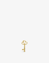 Alex Monroe Teeny Tiny Garden Key 18ct yellow-gold single stud earring