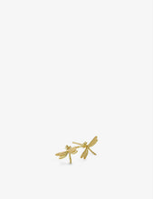 Alex Monroe Teeny Tiny Dragonfly 18ct gold stud earrings