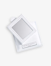 Compact bonded-leather mirror