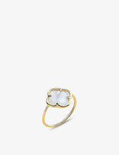 Clover 18ct yellow-gold mother-of-pearl ring