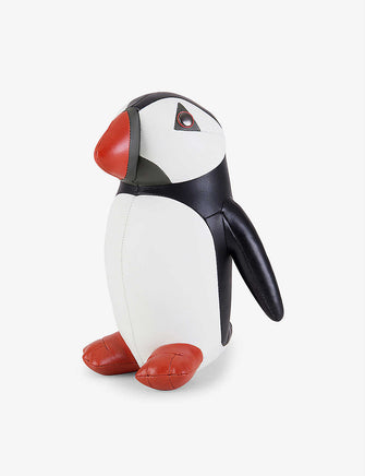 Puffin faux-leather bookend 1kg