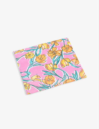 Tulip-print cotton napkin 31.5cm x 30cm