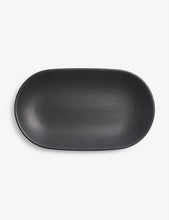 Glazed stoneware serving platter 40cm x 24cm