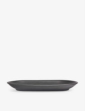 Glazed stoneware serving platter 40cm x 24cm