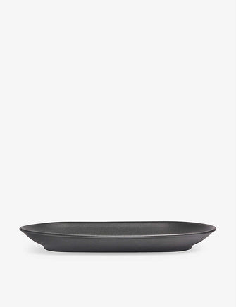 Glazed stoneware serving platter 40cm x 24cm