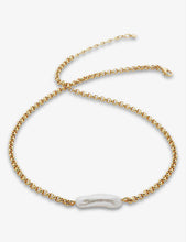 Nura Biwa pearl and 18ct gold-plated vermeil sterling silver necklace