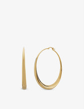 Deia Chamfered 18ct gold-plated vermeil silver hoop earrings