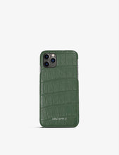 Alligator-embossed leather iPhone 11 Pro case