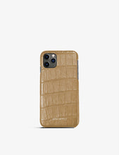 Alligator-embossed leather iPhone 11 Pro case