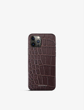 Alligator-effect leather iPhone 12 Pro case