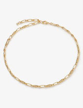 Celestial Orbit 18ct yellow gold-plated vermeil sterling silver and sapphire necklace