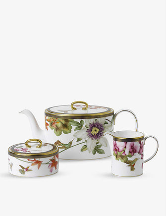 Hummingbird fine bone china 3-piece tea set