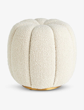 Sofia bouclé footstool 43cm