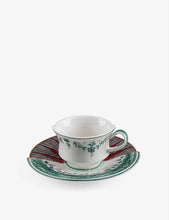 Hybrid Chucuito porcelain coffee cup and saucer