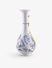 Hybrid Chunar abstract-pattern bone-china porcelain vase