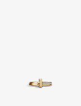 Tiffany T T1 Narrow 18ct yellow-gold and 0.08ct diamond ring