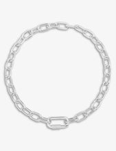 Yacht Club sterling silver and zirconia chain necklace