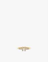 Tiffany T Wire 18ct yellow-gold and 0.13ct brilliant-cut diamond ring