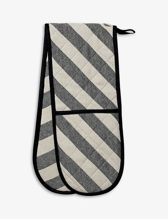 Totto striped cotton-quilted oven glove