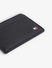 Eton brand-plaque leather cardholder