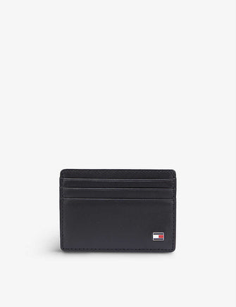 Eton brand-plaque leather cardholder