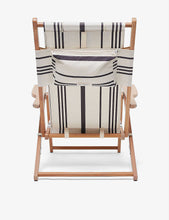 Striped cotton and hardwood beach chair 87cm x 76cm