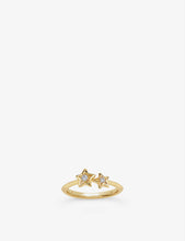 Dinny Hall Bijou 14ct yellow-gold and 0.04ct diamond ring