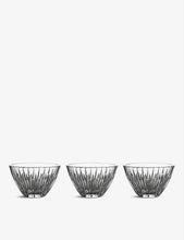 Mara crystal glass stacking bowls set of three 7.6cm