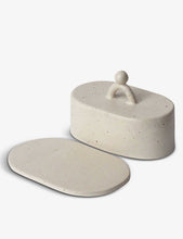 Glazed ceramic butter dish 16.5cm x 12.5cm