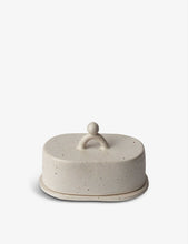 Glazed ceramic butter dish 16.5cm x 12.5cm