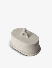 Glazed ceramic butter dish 16.5cm x 12.5cm