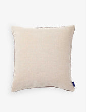 Cochato embroidered cotton-linen cushion cover 45cm x 45cm