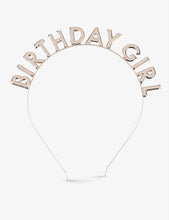 Birthday Girl rose gold-plated metal headband 19cm