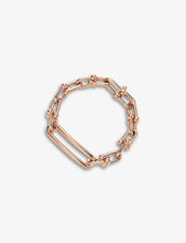 Link small 18ct rose-gold chain bracelet