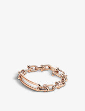 Link small 18ct rose-gold chain bracelet