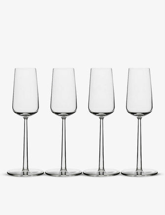 Essence glass champagne flute set of four