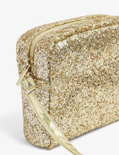 Glitter faux-leather cross-body bag