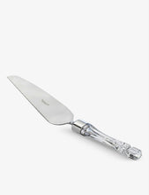 Lismore offset crystal cake server 30cm