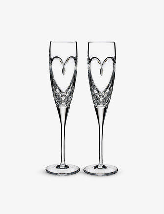 True Love crystal flutes set of two