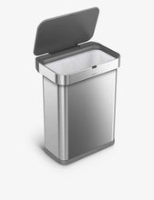 Voice and motion-controlled sensor stainless steel bin 58L